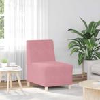 vidaXL Fauteuil 55 cm fluweel roze, Verzenden, Nieuw, Eenpersoons, Stof