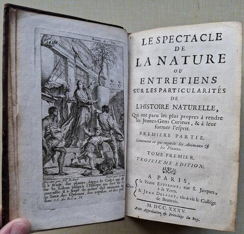 Pluche, Antoine - Le Spectacle de la Nature - 1735-1770, Antiek en Kunst, Antiek | Boeken en Bijbels