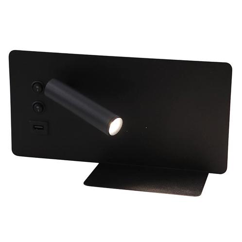 Moderne wandlamp zwart, Stanley, 10W, 4000K LED, met, Huis en Inrichting, Lampen | Wandlampen, Nieuw, Metaal, Ophalen of Verzenden