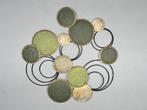 Decoratief ornament - Grote metalen wanddecoratie - groen en