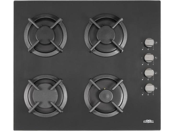 Everglades EVBI852 - Inbouw Gaskookplaat - Gas op Glas - 4, Huis en Inrichting, Woonaccessoires | Overige, Zo goed als nieuw, Verzenden
