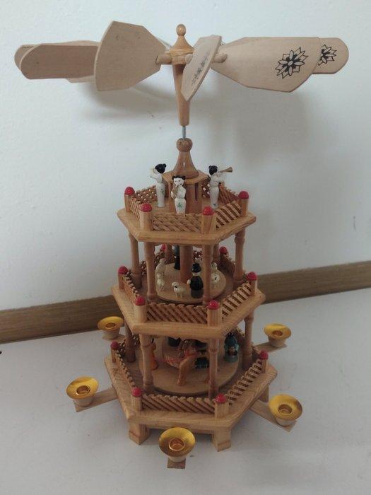 Kerstbeeldje ornament - Draaiende kerstpiramide, 3, Antiek en Kunst, Antiek | Boeken en Bijbels