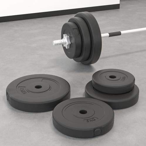 vidaXL Halterschijven 6 st 30 kg cement, Sport en Fitness, Fitnessmaterialen, Nieuw, Verzenden