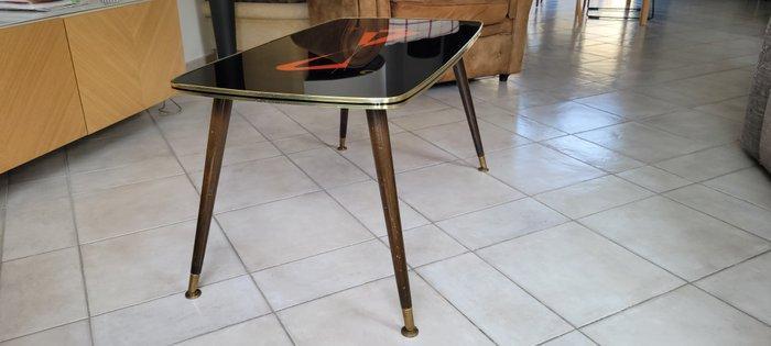 Salontafel - Hout, Messing - Salontafel vintage uit de jaren, Antiek en Kunst, Kunst | Designobjecten