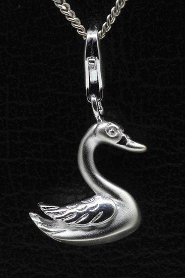 Zilveren Zwaan mat glans hanger en/of bedel, Sieraden, Tassen en Uiterlijk, Bedels, Verzenden