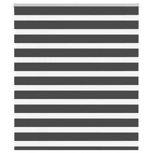 vidaXL Zebra rolgordijn 130x150 cm stofbreedte 125,9 cm, Huis en Inrichting, Stoffering | Gordijnen en Lamellen, Zwart, Nieuw