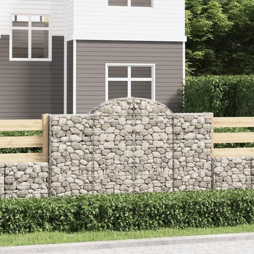 vidaXL Schanskorven 3 st gewelfd 200x50x120/140 cm ijzer, Tuin en Terras, Bloembakken en Plantenbakken, 100 cm of meer, Nieuw