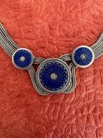 Ketting - Emaille, Zilver - Turkije - Vintage