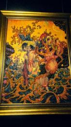 Groot Baltisch barnsteen schilderij - Erotic James Jean -, Nieuw