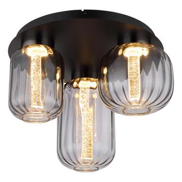 Plafondlamp metaal 1x LED ø55cm 24 watt matt zwart 3-lichts beschikbaar voor biedingen