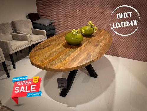 ***SALE*** Mango Eettafel ovaal 220x110cm, Huis en Inrichting, Tafels | Eettafels, Verzenden