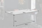 Design eettafel SYMBIOSE 200cm marmer wit keramiek gemaakt, Huis en Inrichting, Tafels | Eettafels, Ophalen of Verzenden, Nieuw