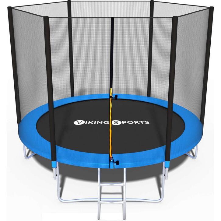 Blauwe trampoline 244 cm met GS-zegel - veilig en duurzaam, Kinderen en Baby's, Speelgoed | Buiten | Trampolines, Nieuw, Ophalen of Verzenden