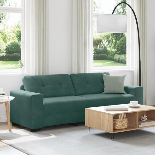 vidaXL Bank 3-zits 180 cm fluweel donkergroen, Huis en Inrichting, Banken | Bankstellen, Nieuw, Minder dan 150 cm, Stof, Driepersoons