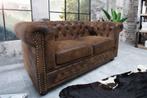 Chesterfield 2-zitsbank 150cm antiekbruin met knoopstiksel, Huis en Inrichting, Ophalen of Verzenden, Nieuw