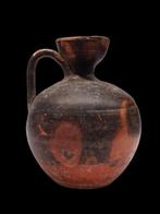 Oud Grieks Lécythe aryballisque à glaçure noire et rouge -