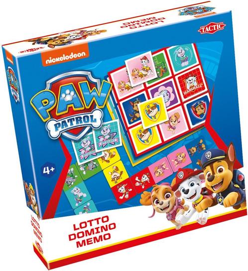Paw Patrol - 3-in-1 Spel | Tactic - Kinderspellen, Hobby en Vrije tijd, Gezelschapsspellen | Bordspellen, Nieuw, Verzenden