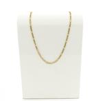 Gouden Figaro schakelketting, Sieraden, Tassen en Uiterlijk, Kettingen, Ophalen of Verzenden, Gebruikt, Overige kleuren, Goud