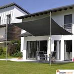 Schaduwdoek 2x3m rechthoek waterdoorlatend Mystic Grey, Tuin en Terras, Nieuw