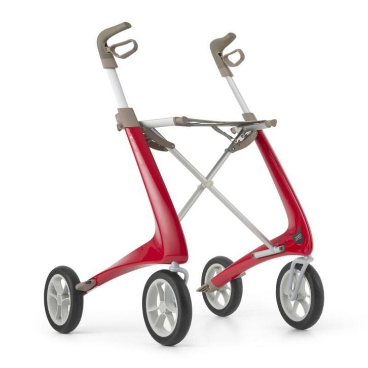 Rollator Ultralight rood carbon by Acre met weekend bag, Diversen, Verpleegmiddelen, Nieuw, Ophalen of Verzenden