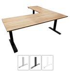 NIEUW Deluxe elektrisch zit-sta hoekbureau | 180x180 cm | bl, Ophalen of Verzenden, Nieuw in verpakking