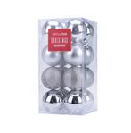 Kerstballen set 16 stuks Ø 5cm Zilver, Diversen, Ophalen of Verzenden, Nieuw
