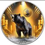 Verenigde Staten. 1 Dollar 2025 Bär - Bitcoin, 1 Oz (.999), Postzegels en Munten