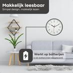 Tyme Wandklok Radiogestuurd - 24.5m Klok modern - Analoog -, Huis en Inrichting, Woonaccessoires | Klokken, Ophalen of Verzenden