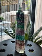 Fluoriet Fijne gepolijste grote multicolor fluoriet obelisk, Verzamelen, Mineralen en Fossielen