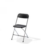 Klapstoel | Zwart | Chrome | 43x45x(H)80 cm, Verzenden, Nieuw in verpakking