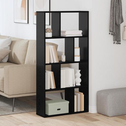 vidaXL Zwarte Eiken Boekenkast Zwart eiken Bewerkt hout, Huis en Inrichting, Kasten | Boekenkasten, Nieuw, 50 tot 100 cm, Overige houtsoorten