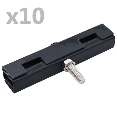 vidaXL U-matverbinding 10 sets antraciet, Tuin en Terras, Tuinhekken en Hekwerk, Nieuw, Verzenden