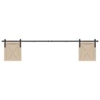 vidaXL Ophangset voor schuifdeur 244 cm koolstofstaal, Verzenden, Nieuw