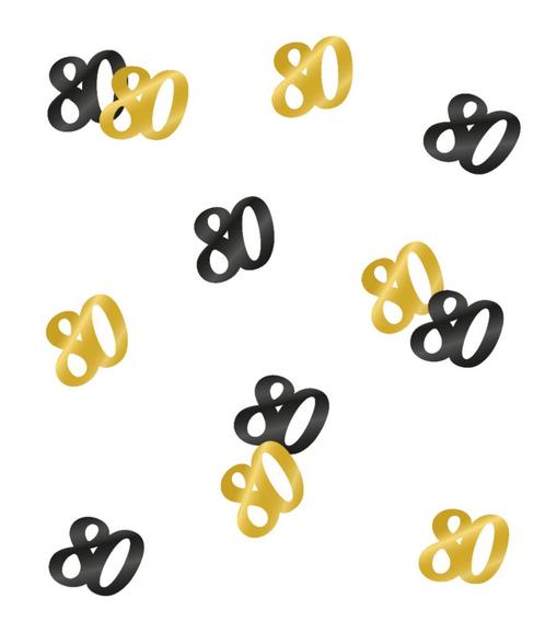 Tafelconfetti 80 Jaar 20gr, Hobby en Vrije tijd, Feestartikelen, Nieuw, Verzenden