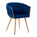 Stoel Fluweel Marine Blauw 4Rico QS-GW06G (Diverse stoelen), Nieuw, Verzenden