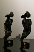 RichART - Lot de 2 sculptures Homme qui dit chut (ou, Antiek en Kunst, Kunst | Designobjecten
