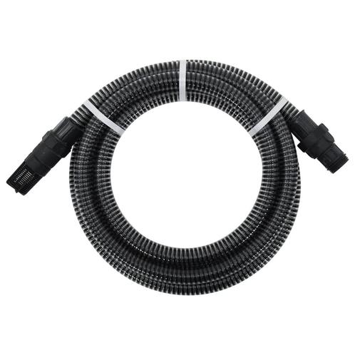 vidaXL Zuigslang met PVC koppelingen 1,1 4 m PVC zwart, Tuin en Terras, Tuinslangen, Nieuw, Verzenden