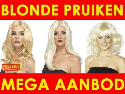 Blonde pruiken - Mega aanbod blonde pruiken, Kleding | Dames, Carnavalskleding en Feestkleding, Accessoires, Nieuw, Carnaval, Ophalen of Verzenden