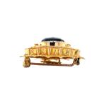 Gouden vintage broche met granaat 14 krt, Ophalen of Verzenden, Nieuw