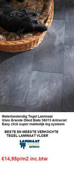 VISIO GRANDE TEGEL LAMINAAT 7 DECOR v.a. 14,95p/m2 Incl. btw, 75 m² of meer, Nieuw, Ophalen of Verzenden, Crème