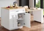 Uitschuifbare Bartafel met Opbergkast – 133–202 cm, Huis en Inrichting, Keuken | Keukenelementen, Verzenden, Nieuw
