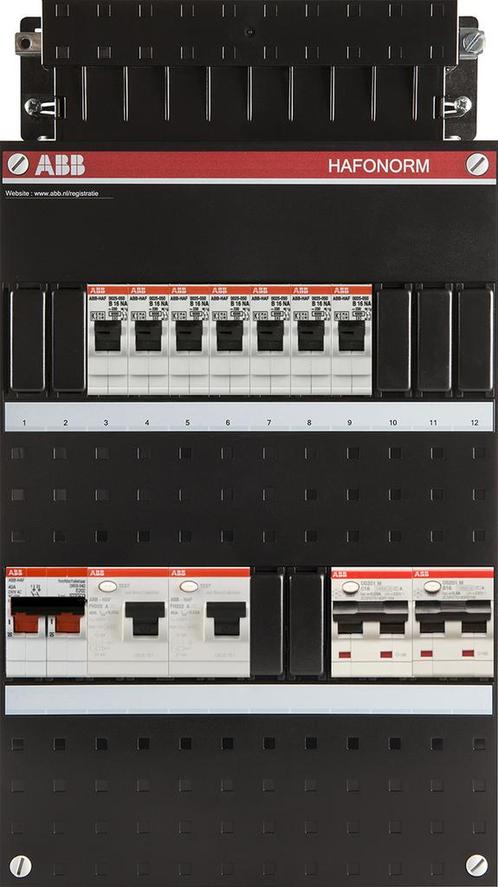 ABB Hafonorm PV-WP-Groepenkast | HS 40A - 7 groepen 2 x ALS, Doe-het-zelf en Verbouw, Elektra en Kabels, Nieuw, Ophalen of Verzenden
