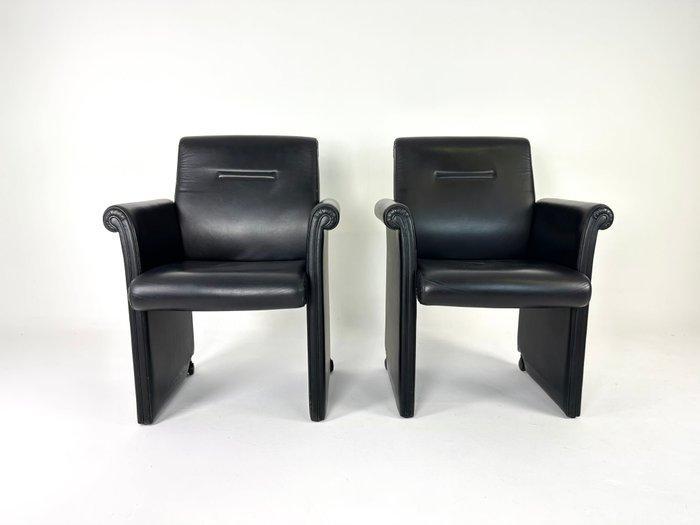 Poltrona Frau - Forum Bridge - Stoel (2) - Leder, Antiek en Kunst, Antiek | Meubels | Stoelen en Banken