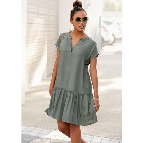 s.Oliver RED LABEL Beachwear Blousejurk met volants op, Kleding | Dames, Jurken, Nieuw, Verzenden