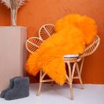 Texelse schapenvacht Oranje, Huis en Inrichting, Overige vormen, 50 tot 100 cm, Nieuw, 100 tot 150 cm