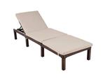 MaxxGarden Verstelbaar Rattan Ligbed (Stoelen - Ligbedden), Tuin en Terras, Verzenden, Nieuw