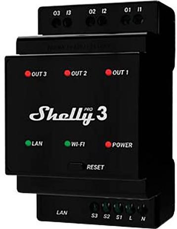 Shelly PRO 3 energiemeter