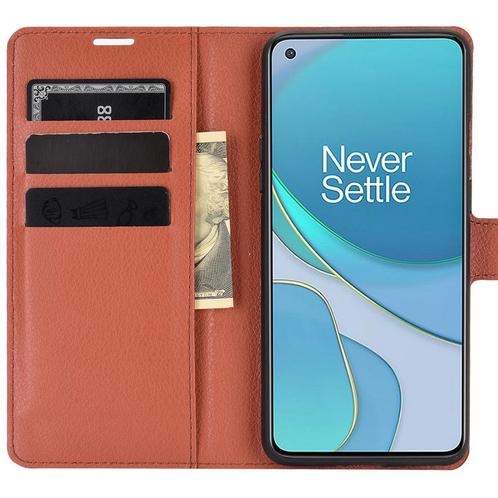 ProGuard OnePlus 8T Wallet Flip Case Bruin, Telecommunicatie, Mobiele telefoons | Hoesjes en Frontjes | Overige merken, Nieuw