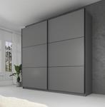 Kledingkast Grijs | Wit 236x63x210 Garderobekast met spiegel, Nieuw, 200 cm of meer, Met hangruimte, Modern