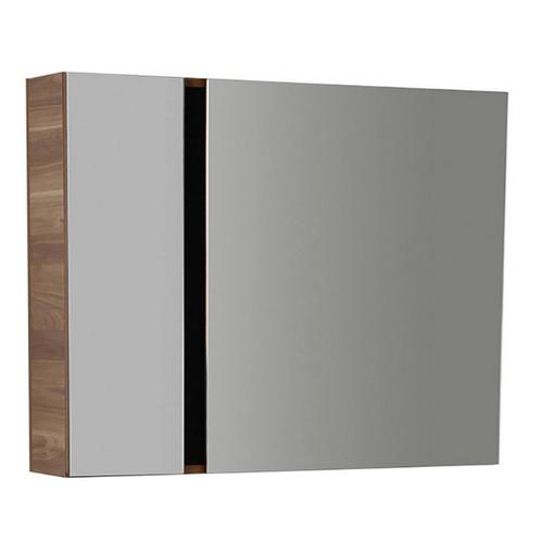 Spiegelkast BWS Verti 98x80cm Walnoot, Doe-het-zelf en Verbouw, Sanitair, Bad, Nieuw, Ophalen of Verzenden